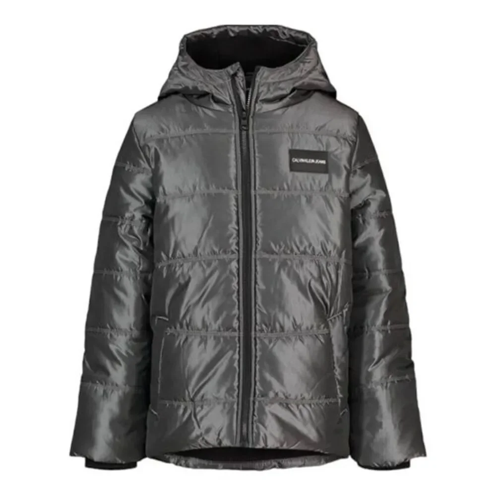 Calvin Klein Boys' Eclipse Bubble‎ Jacket, Black, 14-16 New with Tags